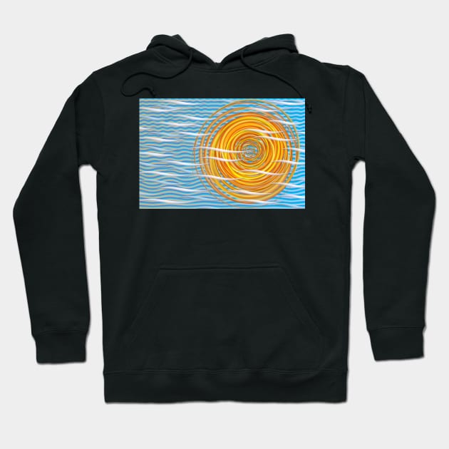 Adrift In The Sunshine Spiral Sky Hoodie by becky-titus